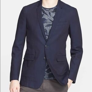 Burberry franson trim fit two button navy blazer L